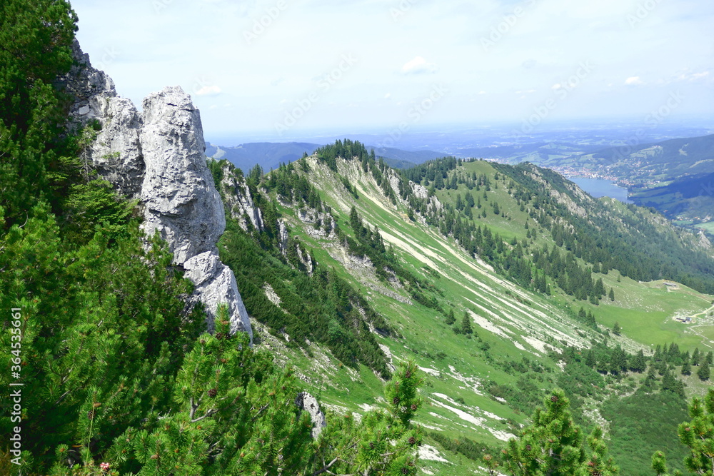 view from the top of brecherspitze, near schliersee, bavaria, germany