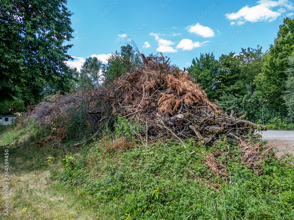 Obraz premium Grünabfall Sammelstelle