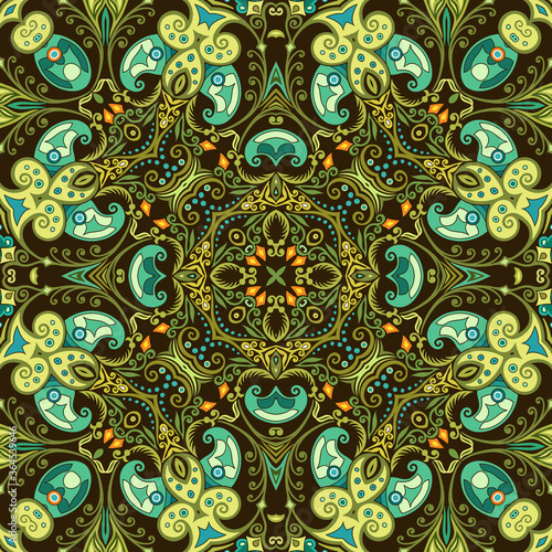 Vector ethnic nature ornamental background
