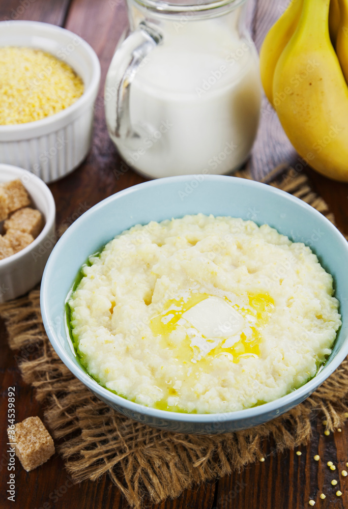 Millet porridge with milk Millet porridge with milk
