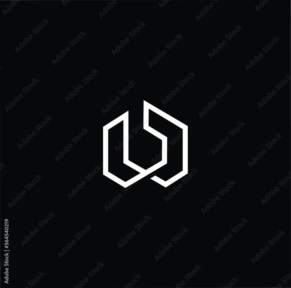 Minimal elegant monogram art logo. Outstanding professional trendy awesome artistic WB BW UB BU initial based Alphabet icon logo. Premium Business logo white color on black background Minimal elegant monogram art logo. Outstanding professional trendy awesome artistic WB BW UB BU initial based Alphabet icon logo. Premium Business logo white color on black background