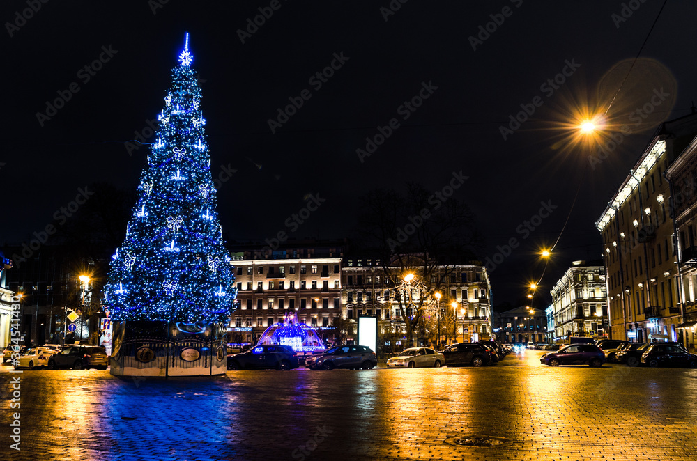 New Year's night city New Year's night city