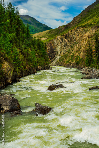 The Mazhoy cascade on the Chuya River - the venue for rafting competitions photo