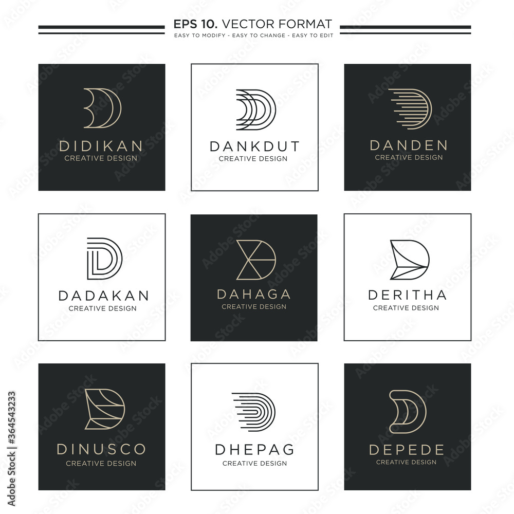 D Geometrical Logo. Letter D Logo design for your Company