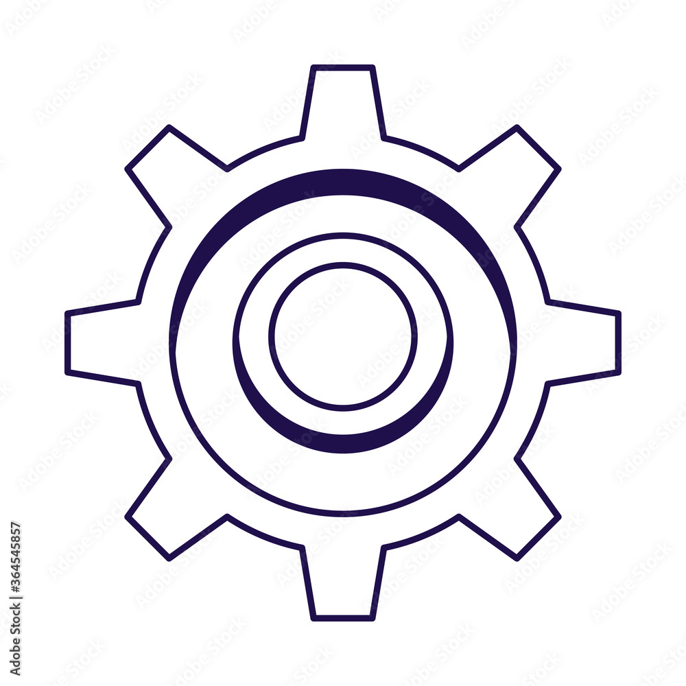 gear machine tool isolated icon