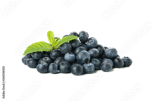Delicious fresh blueberry isolated on white background