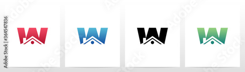 House Roof On Letter Logo Design W