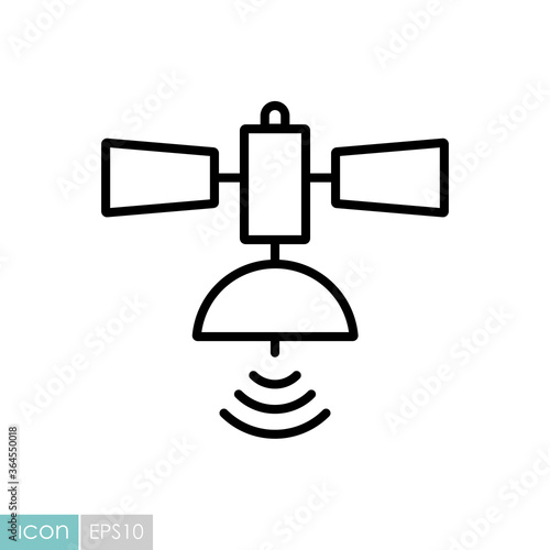 Satellite vector icon. Navigation sign
