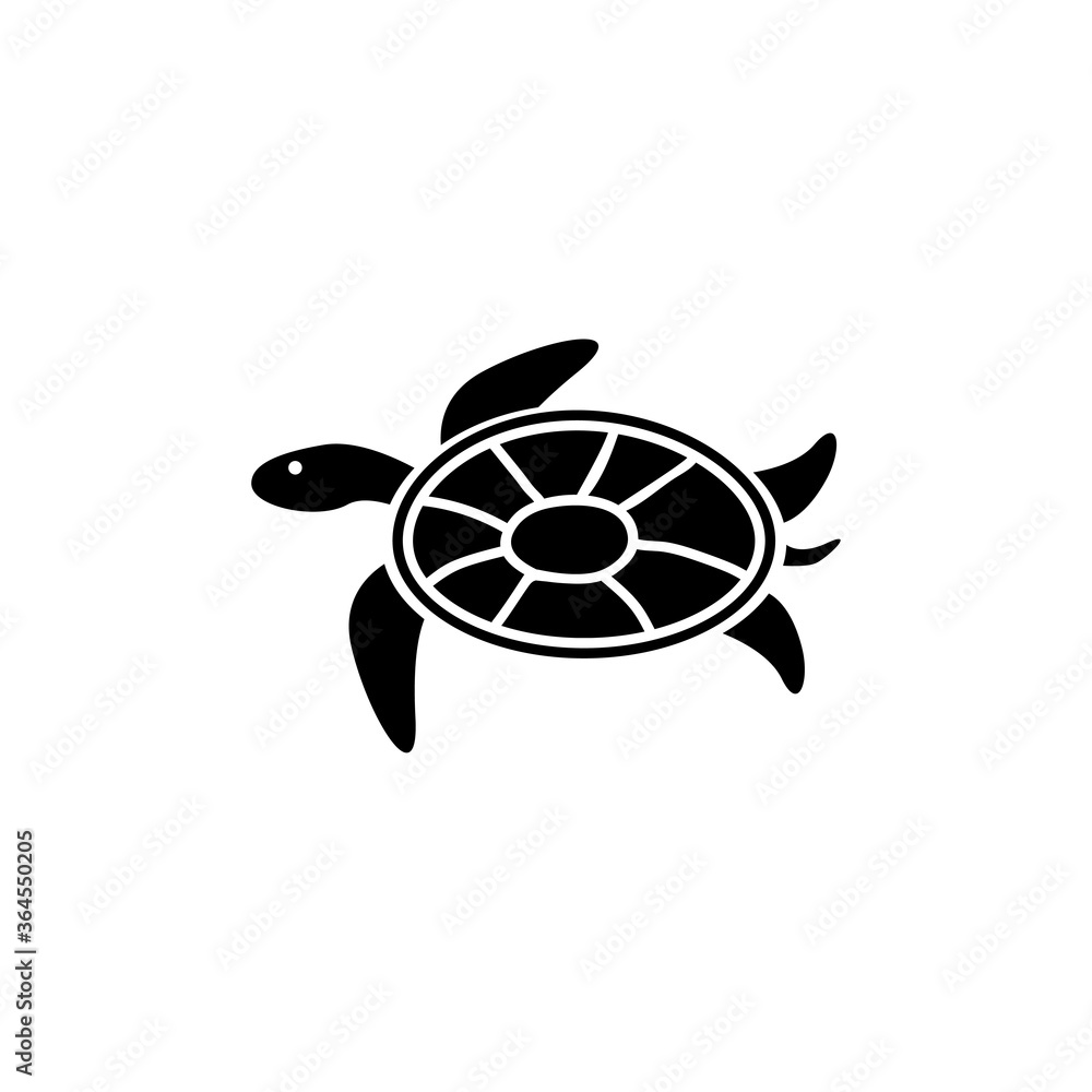 Sea Turtle, Tortoise, Marine Reptile. Flat Vector Icon illustration. Simple black symbol on white background. Sea Turtle, Tortoise, Ocean Reptile sign design template for web and mobile UI element. Sea Turtle, Tortoise, Marine Reptile. Flat Vector Icon illustration. Simple black symbol on white background. Sea Turtle, Tortoise, Ocean Reptile sign design template for web and mobile UI element.