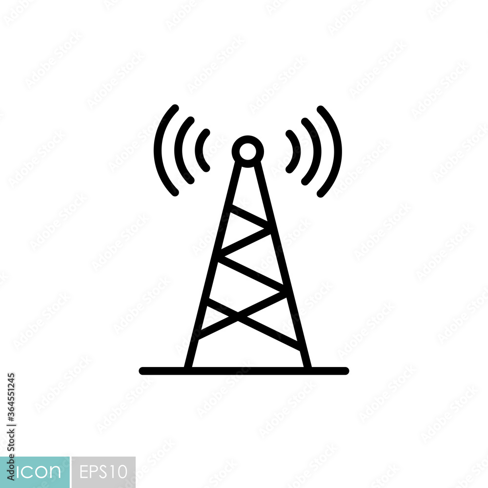 Communication antenna vector icon. Navigation sign Communication antenna vector icon. Navigation sign