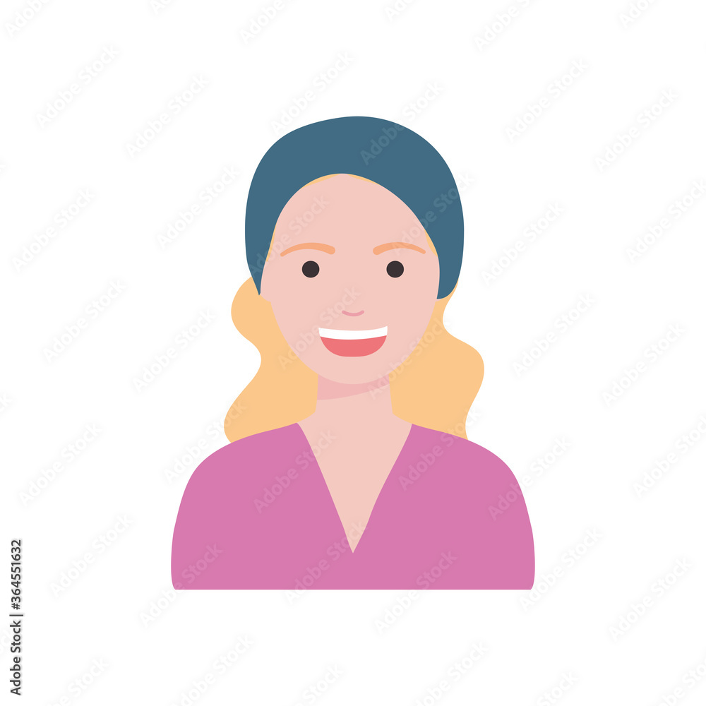 diversity people concept, cartoon adult woman smiling, flat style diversity people concept, cartoon adult woman smiling, flat style
