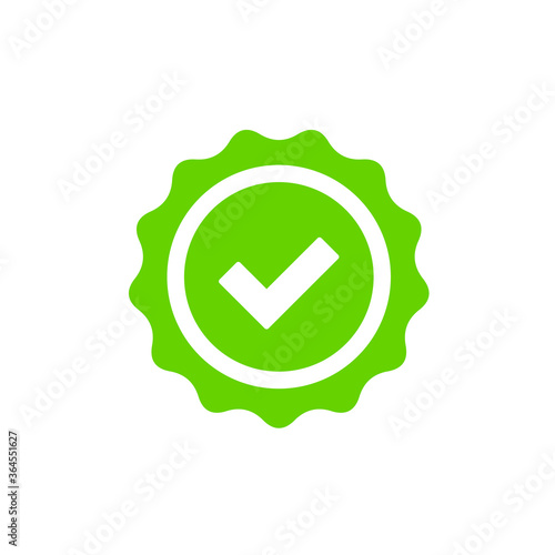 Green check mark icon. Tick symbol in green color. Vector check mark. Sign of voting. Sign of choice. Checkbox. Checkmark OK. Symbols YES. Checklist.