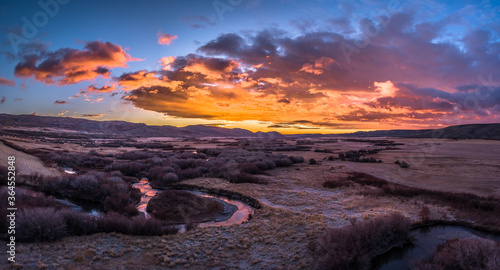 Beautiful Sunrise at a Wyoming Ranch near the Green River photo