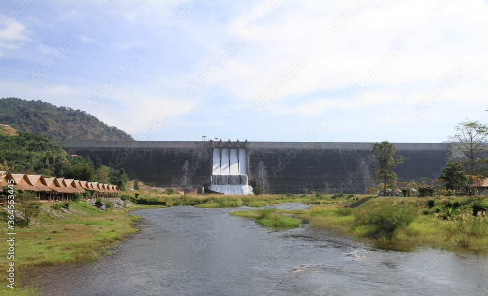 Dam and landscape of villager