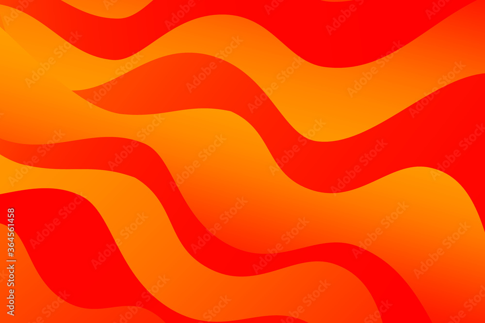 Abstract orange and red wavy background with curve lines. Burn. Fire ...