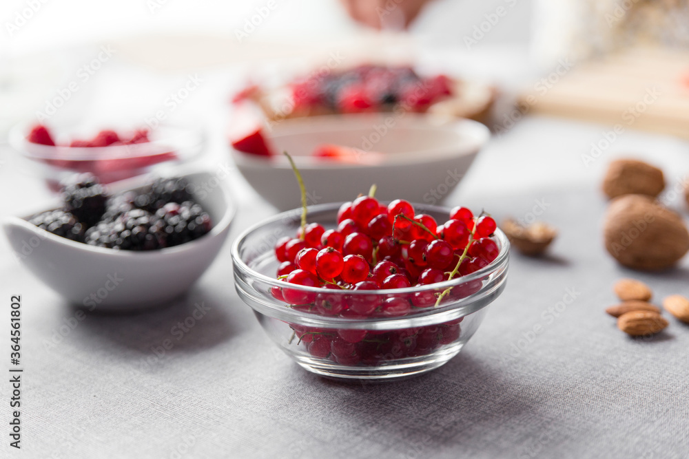 Ingredients for a berries cake Ingredients for a berries cake