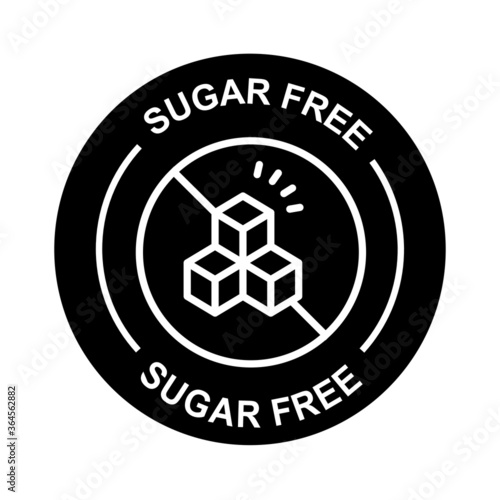 Sugar free design over black background, vector illustration.