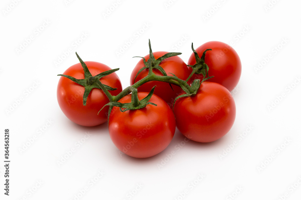 
Fresh tomatoes on white isolated background