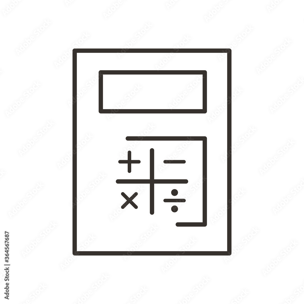 calculator tool line style icon vector design calculator tool line style icon vector design