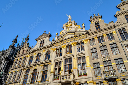 Buildings on the Grand Place in Brussels. This square resisted the attacks and bombings. Some buildings were rebuilt in the 1604s.