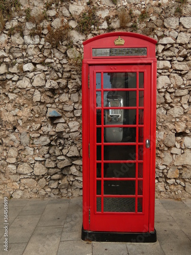 Red telephone box - a telephone kiosk from Gibraltar  British Overseas Territory