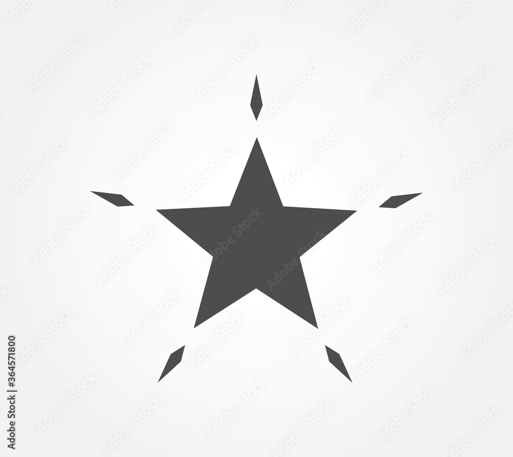 Black twinkling star flat design icon. Black twinkling star flat design icon.
