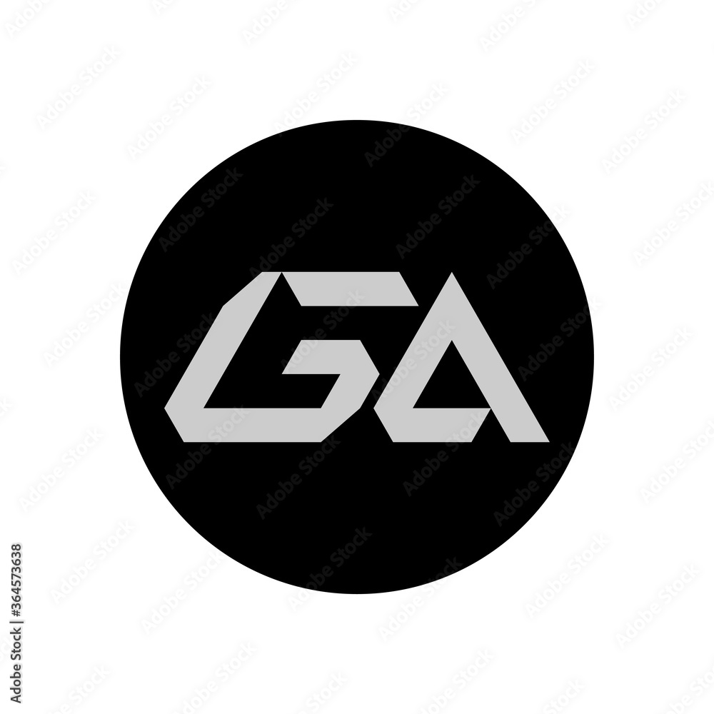 GA Letter Logo Design With Simple style GA Letter Logo Design With Simple style