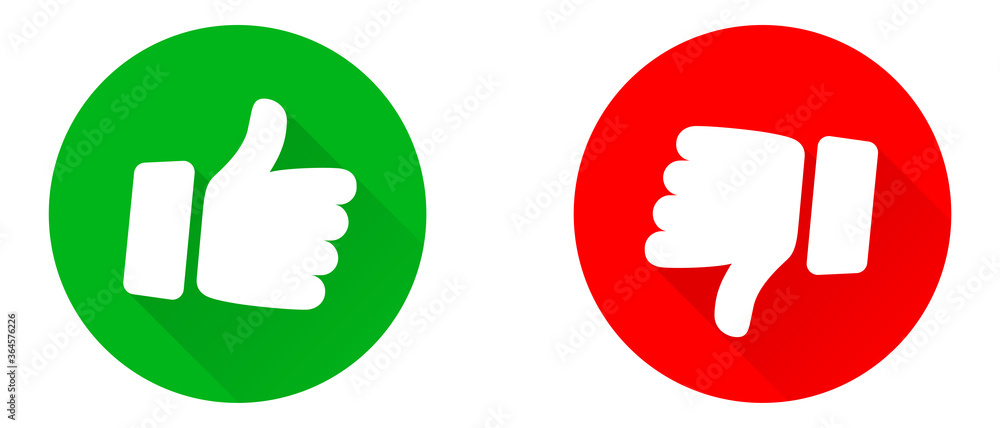 Thumbs up and thumb down icon set. Thumb up and thumb down line icons ...