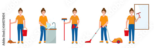 Cleaning service or housework collection
