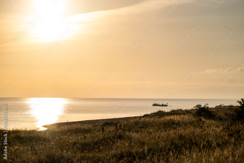 Morgensonne am strand in der eckernfoerder bucht