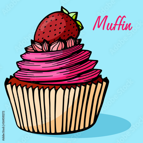 Cupcake collection with different flavors