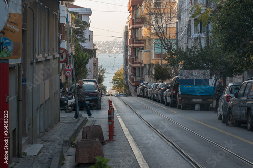 Photography Kadikoy tram way