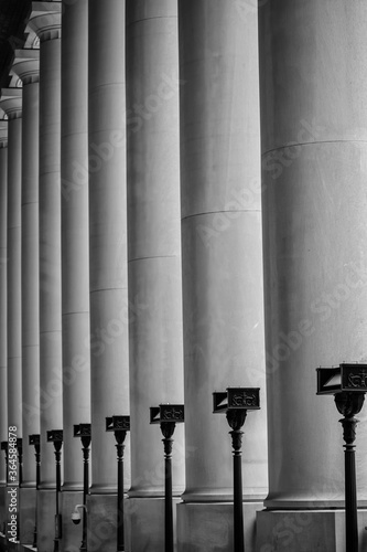Colonnade with Lamps
