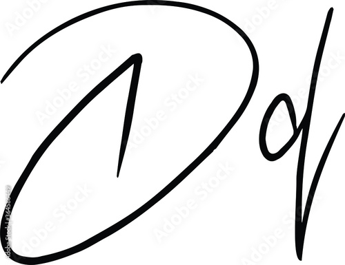 DD Letter Initial Logo Design, Vector Template