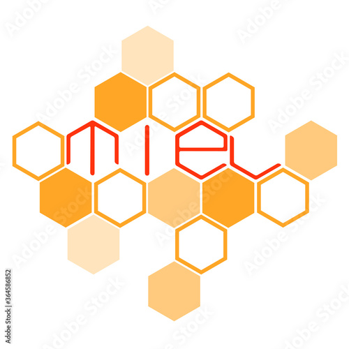 Vector logotype of honey combs. 