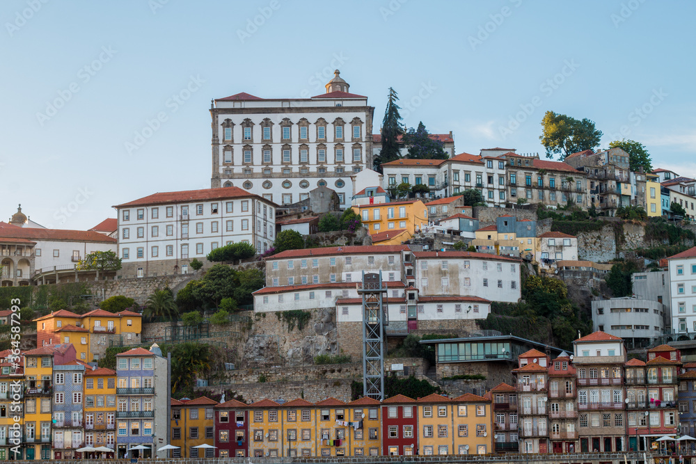 Fototapeta premium Porto or Oporto is the second-largest city in Portugal and one of the Iberian Peninsula's major urban areas. Porto is famous for Houses of Ribeira Square located in the historical center of Porto