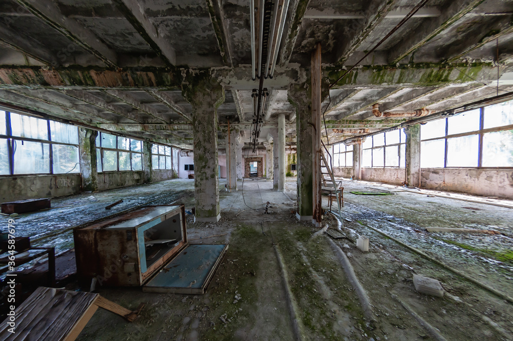 Jupiter Factory in Pripyat, Chernobyl exclusion Zone. Chernobyl Nuclear Power Plant Zone of Alienation in Ukraine Jupiter Factory in Pripyat, Chernobyl exclusion Zone. Chernobyl Nuclear Power Plant Zone of Alienation in Ukraine