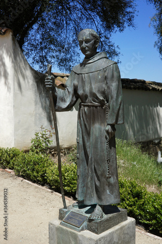 Statue of Franciscan Father Junipero Serra at Mission San Juan Bautista, San Juan Bautista, California photo