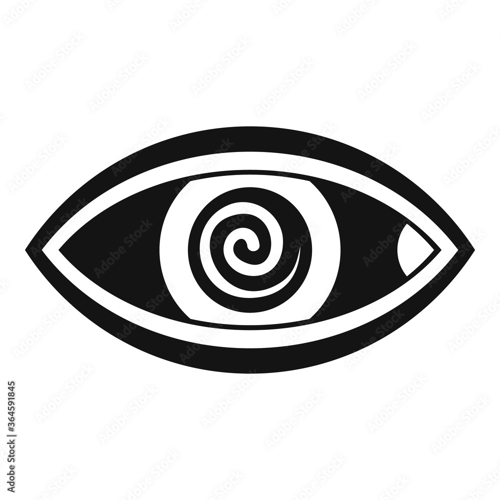 Hypnosis eye therapy icon. Simple illustration of hypnosis eye therapy vector icon for web design isolated on white background Hypnosis eye therapy icon. Simple illustration of hypnosis eye therapy vector icon for web design isolated on white background
