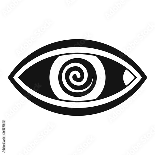 Hypnosis eye therapy icon. Simple illustration of hypnosis eye therapy vector icon for web design isolated on white background