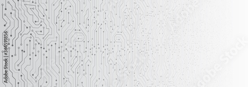 Perspective wide High-tech technology background texture. Abstract 3D circuit board vector illustration. Vector electronic communication.