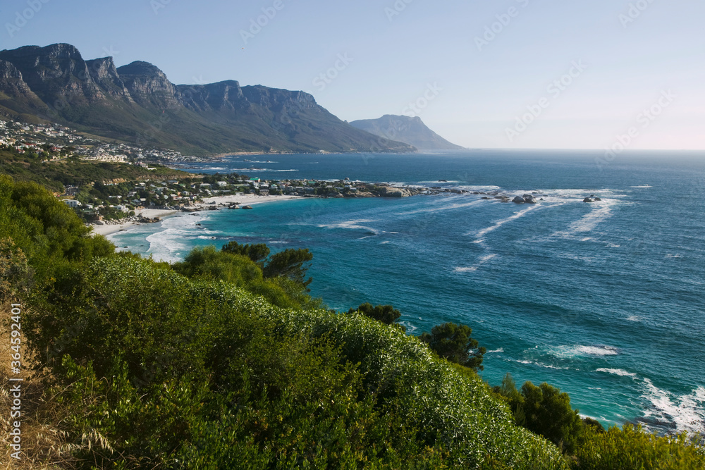 Camps Bay and Twelve Apostles Mountains , Cape Town, South Africa
