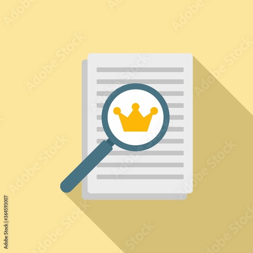 Excellence paper report icon. Flat illustration of excellence paper report vector icon for web design