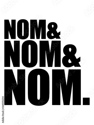 Satz Nom Nom Nom mampfen Cool Kontur