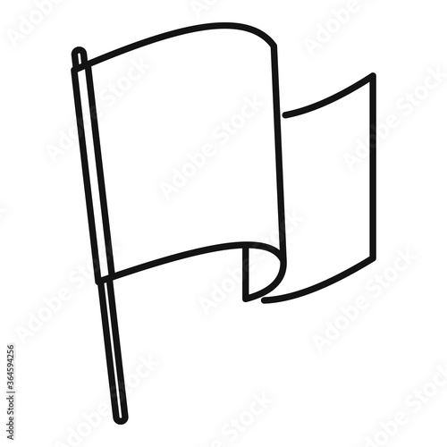 Award flag excellence icon. Outline award flag excellence vector icon for web design isolated on white background