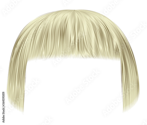 trendy hairs blond 
light colors .
 kare fringe . beauty fashion