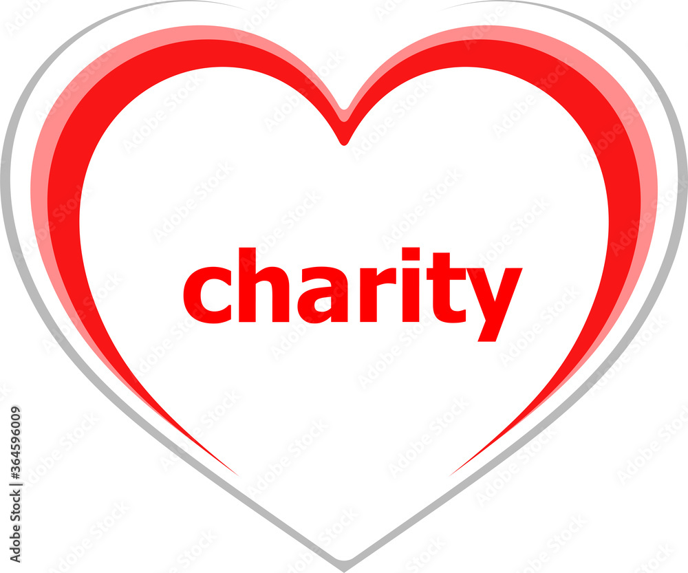 Text Charity. Social concept