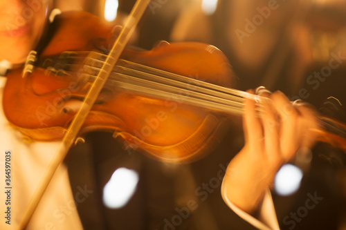 Violinist performing