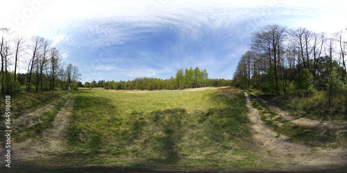 Rural Spring Landscape HDRI Panorama