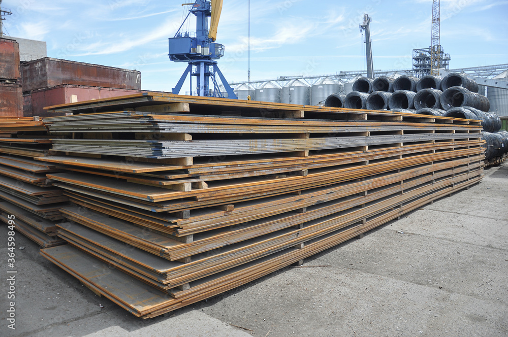 storage of steel plates at sea port cargo terminal storage of steel plates at sea port cargo terminal